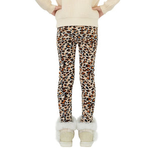 Adorel Téli Polár Gyermek Leggings Szett (2 db) – Pöttyös és Párduc Mintával (120) - BShopy