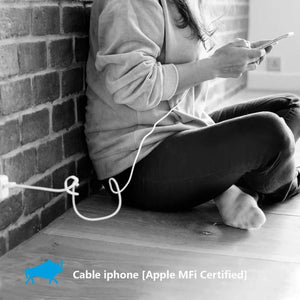 Amoner MFi Tanúsítvánnyal Rendelkező iPhone Gyorstöltő - 2 db 1 m - es USB Töltőkábel - BShopy