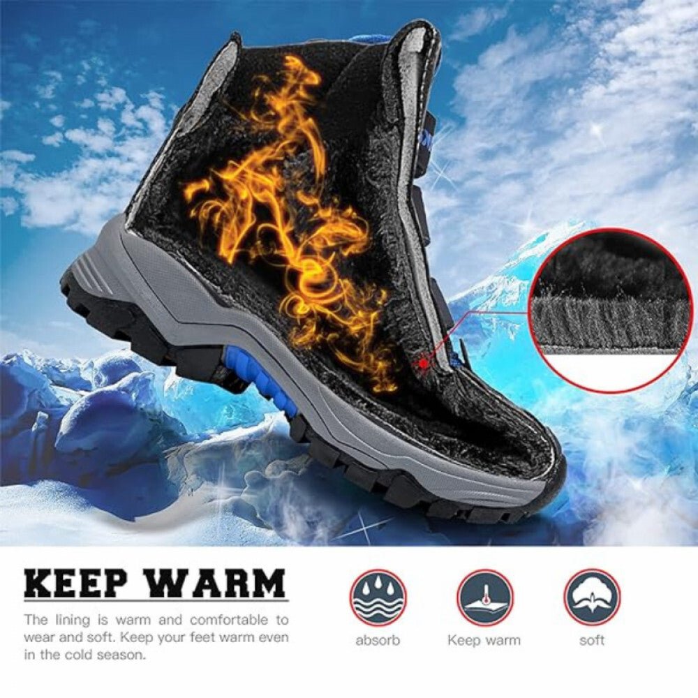 ASHION Gyerek Téli Cipő 32 - es - Sötétkék - Fekete Meleg Csúszásgátló Lábbeli - BShopy32 - es gyerekcipőASHION gyerek cipőcipő iskolábaX001F7D417_1