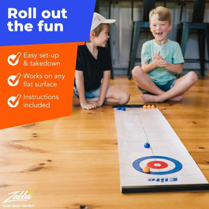 Asztali Curling és Shuffleboard Játék – Hordozható Családi Társas Gyerekeknek és Felnőtteknek - BShopy