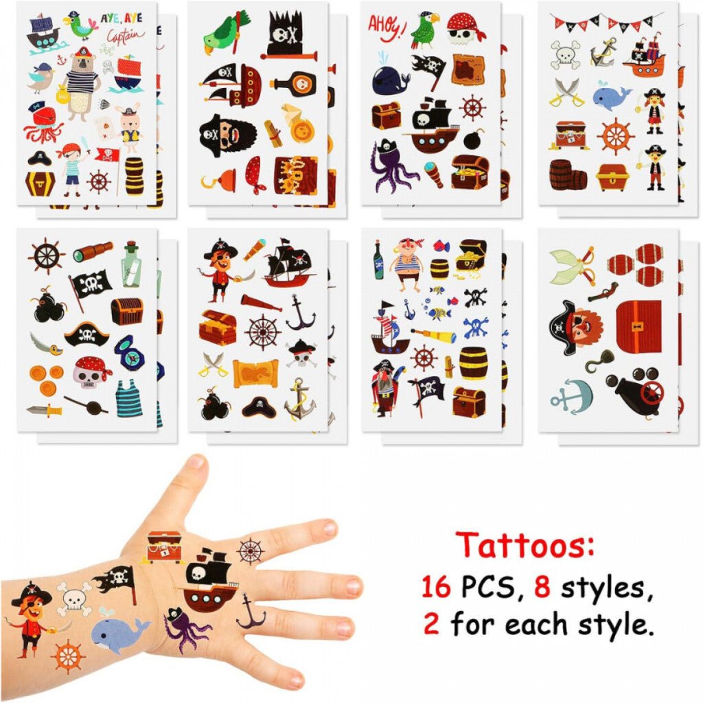 BABYCAREV 52 db - os Farsangi Kalóz Jelmez Kiegészítő Szett Gyerekeknek - BShopyX001C47ZEZ_6