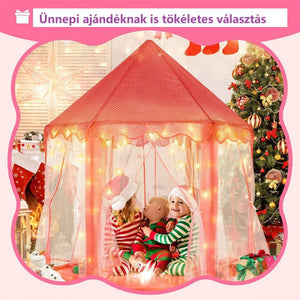 Dětský stan BDream, stan na hraní do interiéru i exteriéru, princeznovský růžový 140 x 135 cm – BShopy