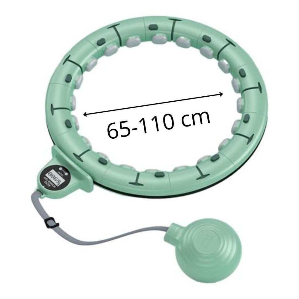 Blux Alakformáló Fitness Hulahopp Karika – Gravitációs, Súlyozott, Állítható Méretű, Zöld, max. 110 cm - BShopyBS1014_4