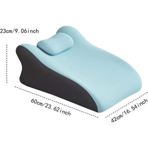 Blux Kényelmes Memóriahabos Pihenőpárna Hason Alváshoz – 42×60×23 cm - Világoskék - BShopy