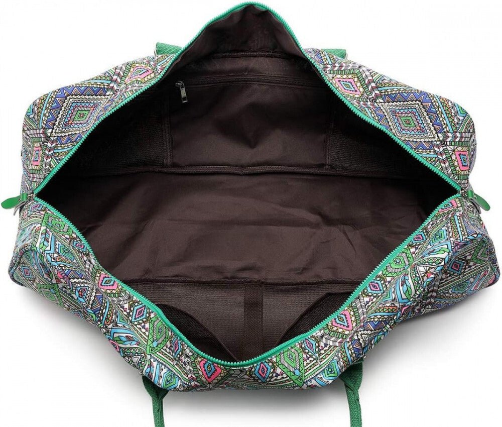 BOENCE Bohém Jógatáska Zöld - Cipzáras Táska Jóga Felszereléshez - BShopy