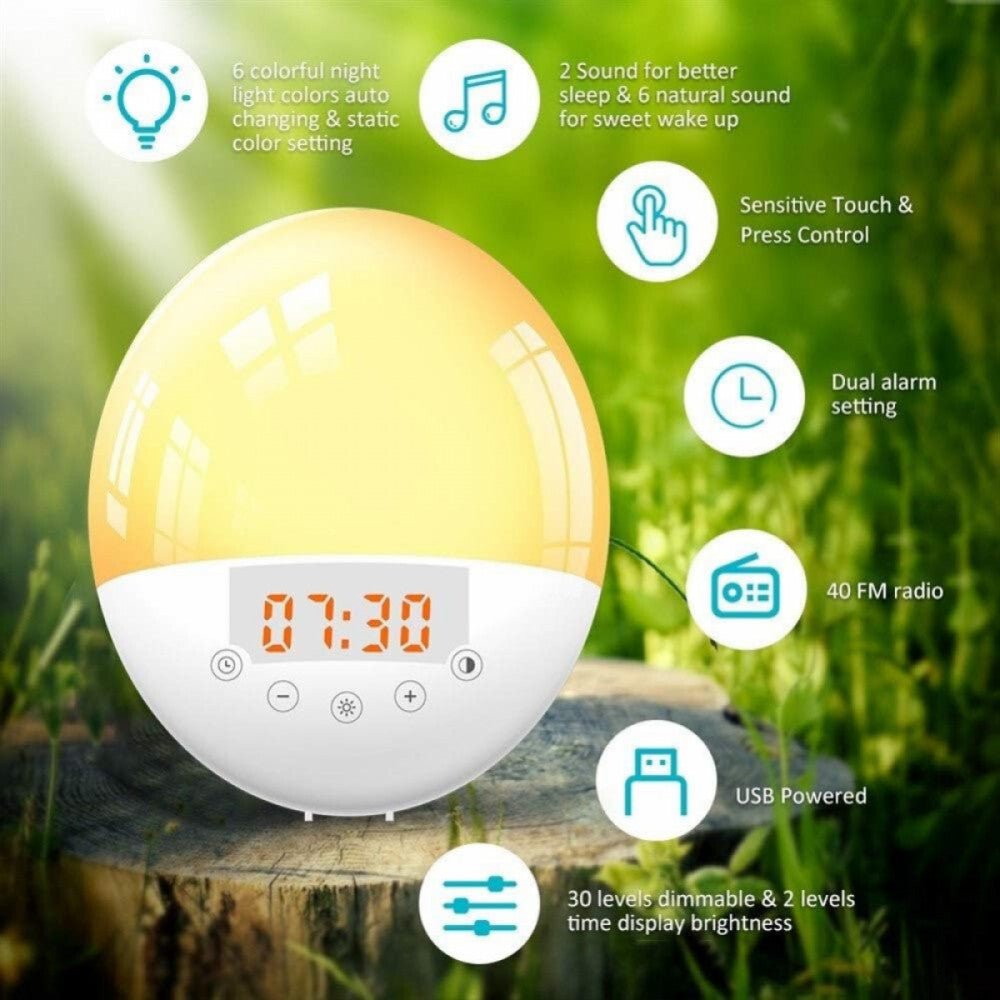 Bshop Ébresztőfény LED Ébresztőóra - Szimulált Napfelkelte, Álomébresztés - BShopyX0016ZATYN_3