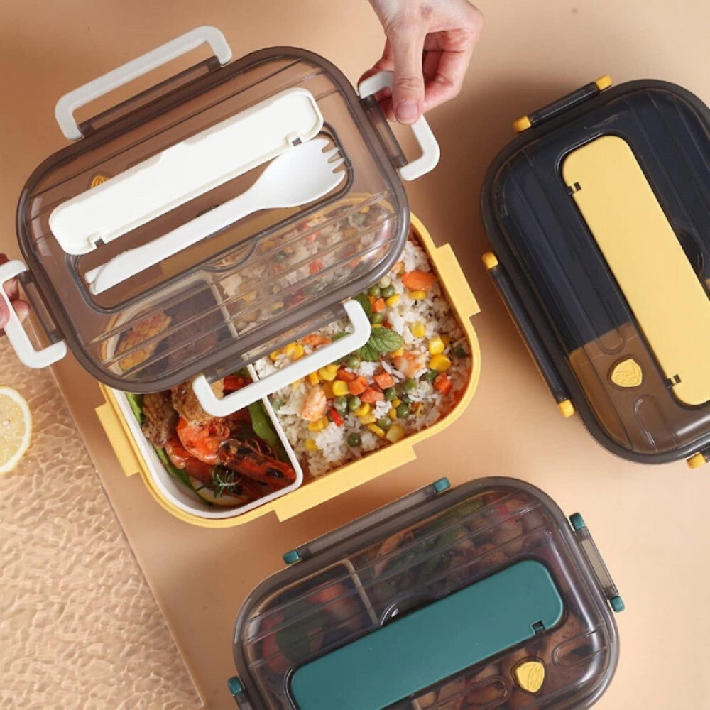 BSHOP Osztott Tárolós Ételhordó Szett 1300 ml (Bézs) - BShopyX001GHUWO3_4