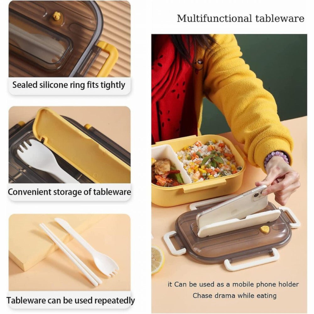 BSHOP Osztott Tárolós Ételhordó Szett 1300 ml (Bézs) - BShopyX001GHUWO3_3