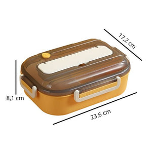 BSHOP Osztott Tárolós Ételhordó Szett 1300 ml (Sárga) - BShopy