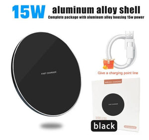 Bshopy LTD‑006 Vezeték nélküli 15 W Gyors Töltőpad – Qi Kompatibilis Telefonokhoz - BShopy