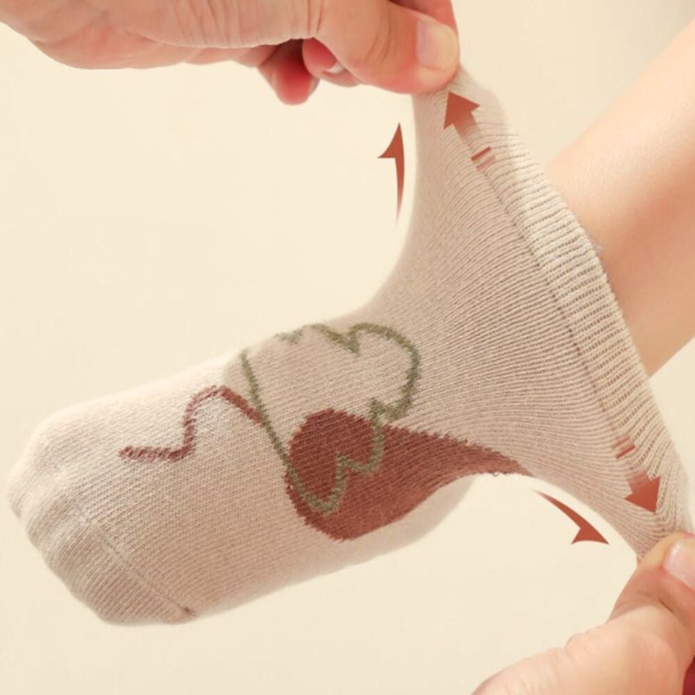 Csúszásmentes Pamut Baba Zokni Szett – 6 Pár Aranyos Mintájú Zokni Kisbabáknak (M) - BShopyX001MMNX5R_2