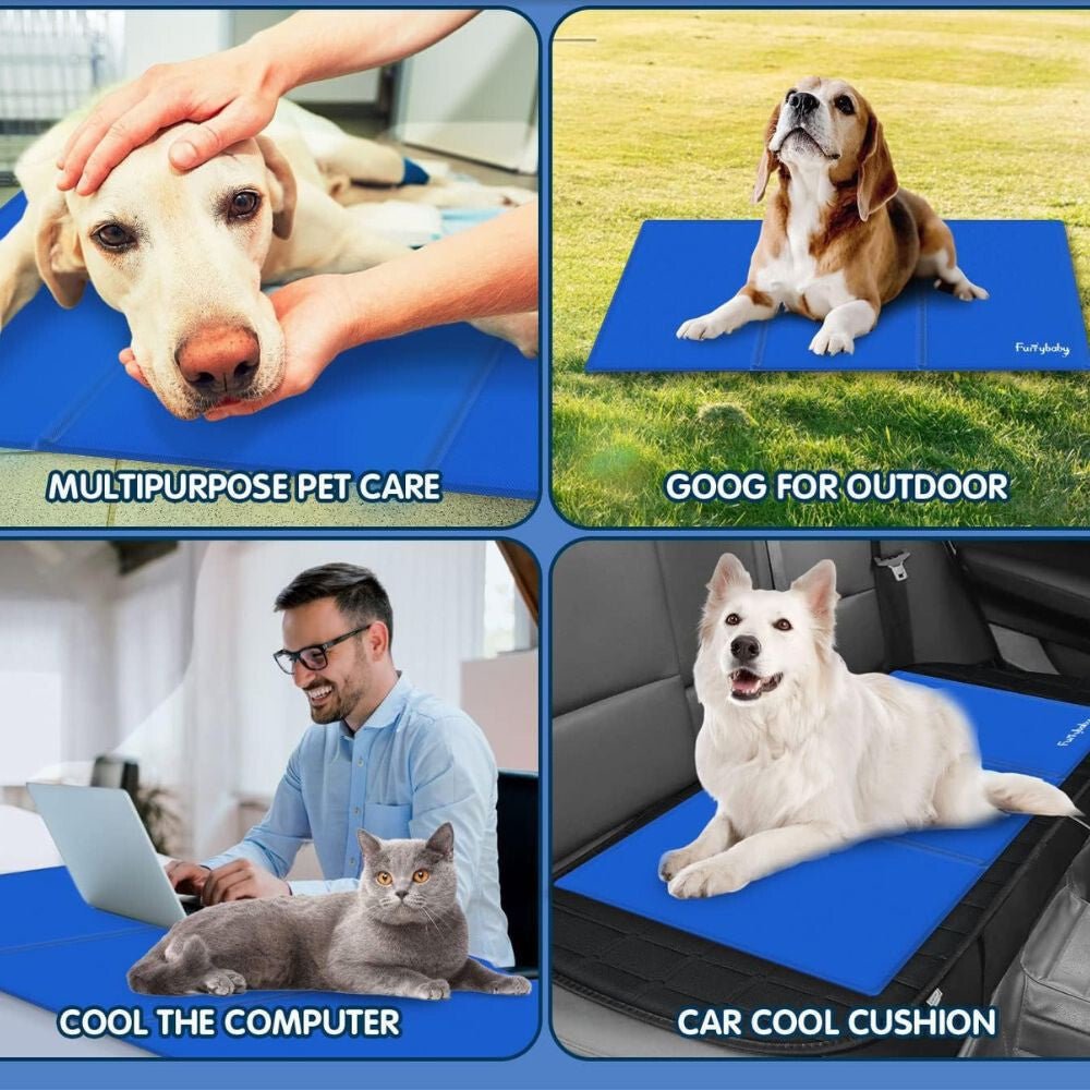 Furrybaby Hűtőmatrac Házikedvenceknek - XS (30×40 cm), Kék, Nyári Hűsítő Ágy Kisállatoknak - BShopy