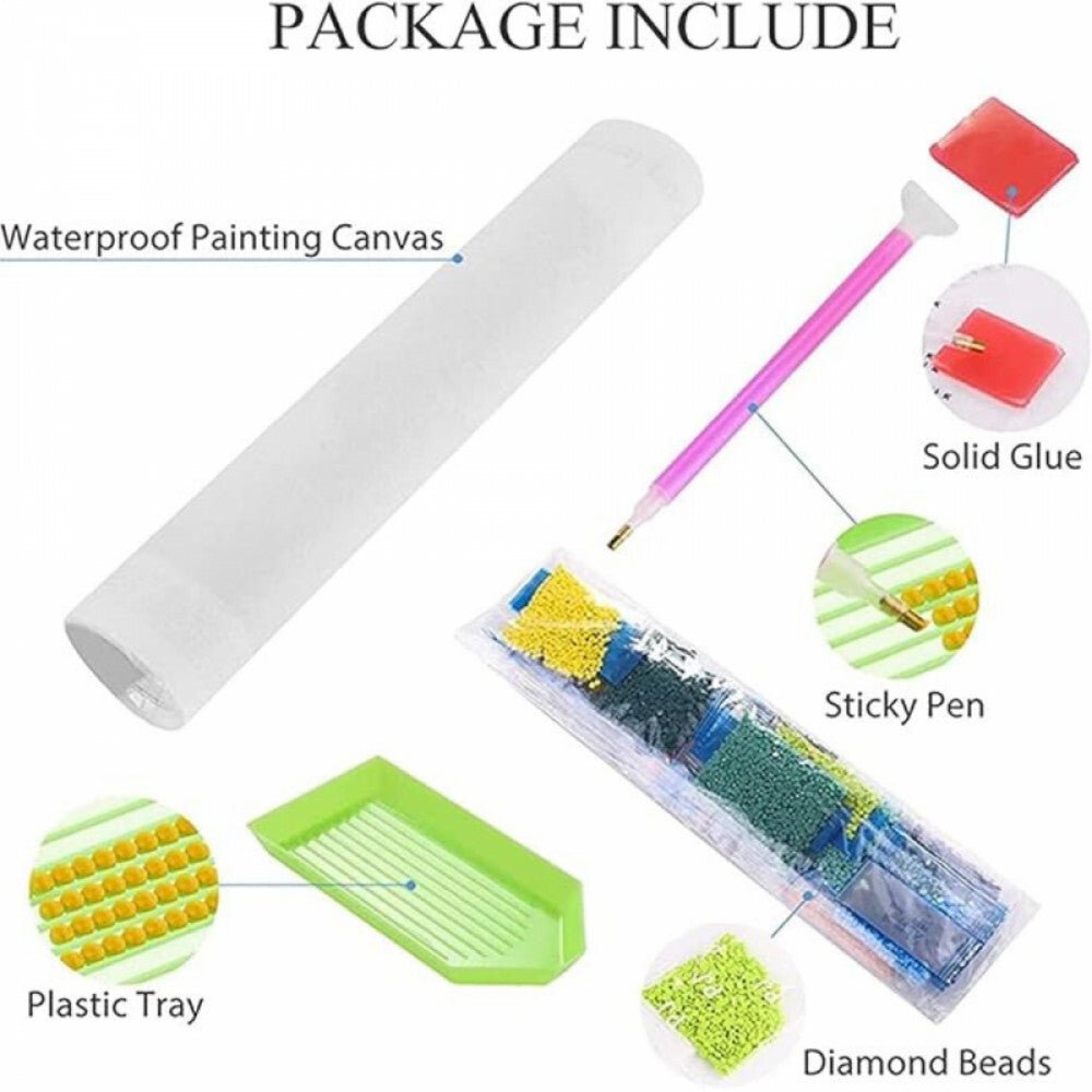 Gyémántfestő Készlet Tündér és Hold Mintával 30 x 40 cm - BShopy