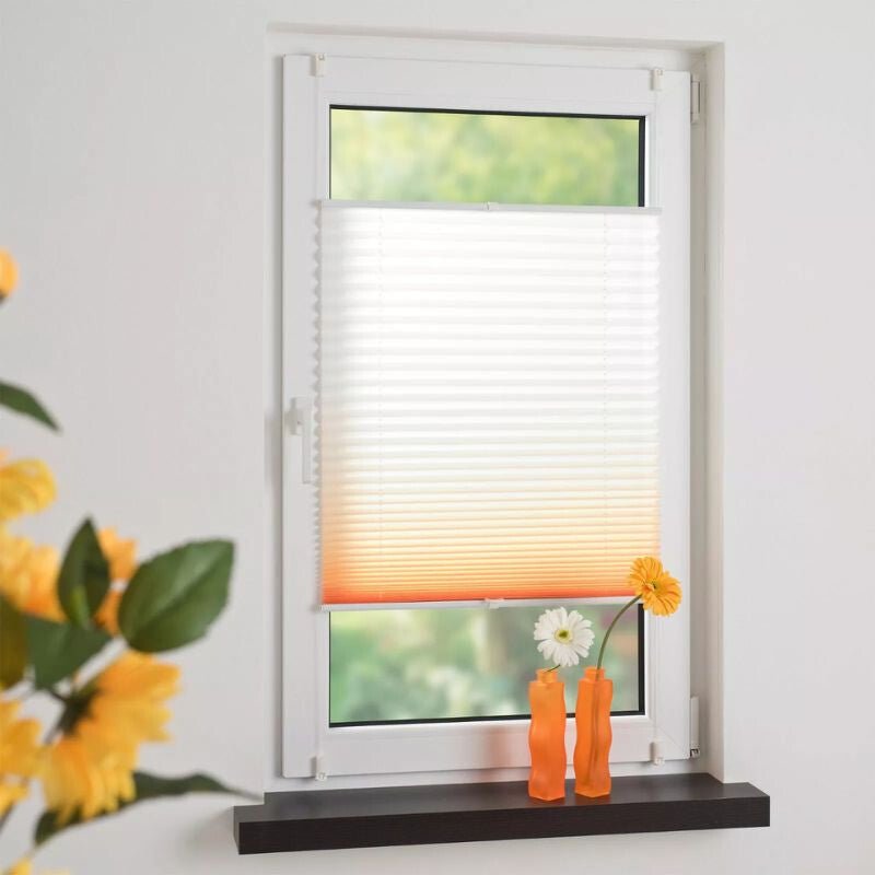 JalousieCrew Klemmfix Pliszé Roló 110 x 130 cm, Narancssárga - Fehér - BShopy6952540691375_3