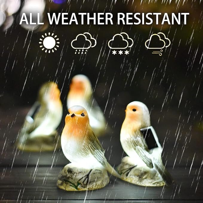 JeeYee 2 db - os Kültéri Madaras Napelemes Díszlámpa - Energiahatékony Kerti Világítás - BShopyX001GIXCCL_5