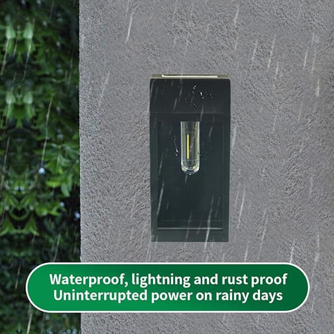 JeeYee Kültéri Napelemes Fali Lámpa - 2 db, Energiatakarékos Világítás - BShopyX001IVXYHJ_3