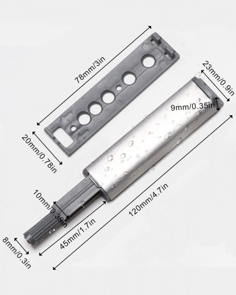 JIAYI Mágneses Tolózár Készlet Szekrényekhez - 10 db - os, Ezüst Színű, Önzáró Bútorzár - BShopy