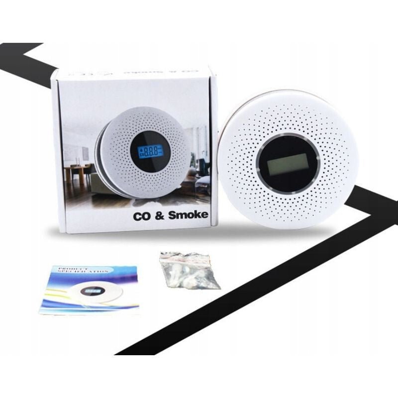JKD 512COM Szén - Monoxid és Füstérzékelő LCD Kijelzővel, 85 dB Hangriasztással - 2 db - BShopy