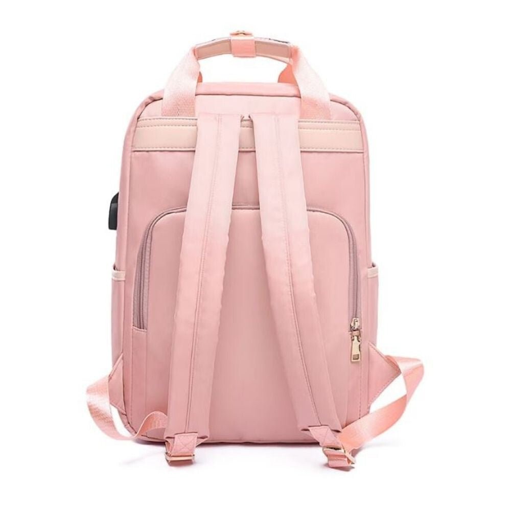 J.QMEI laptop hátizsák, táska USB csatlakozóval (rózsaszín) - BShopyJQM10060415156_3
