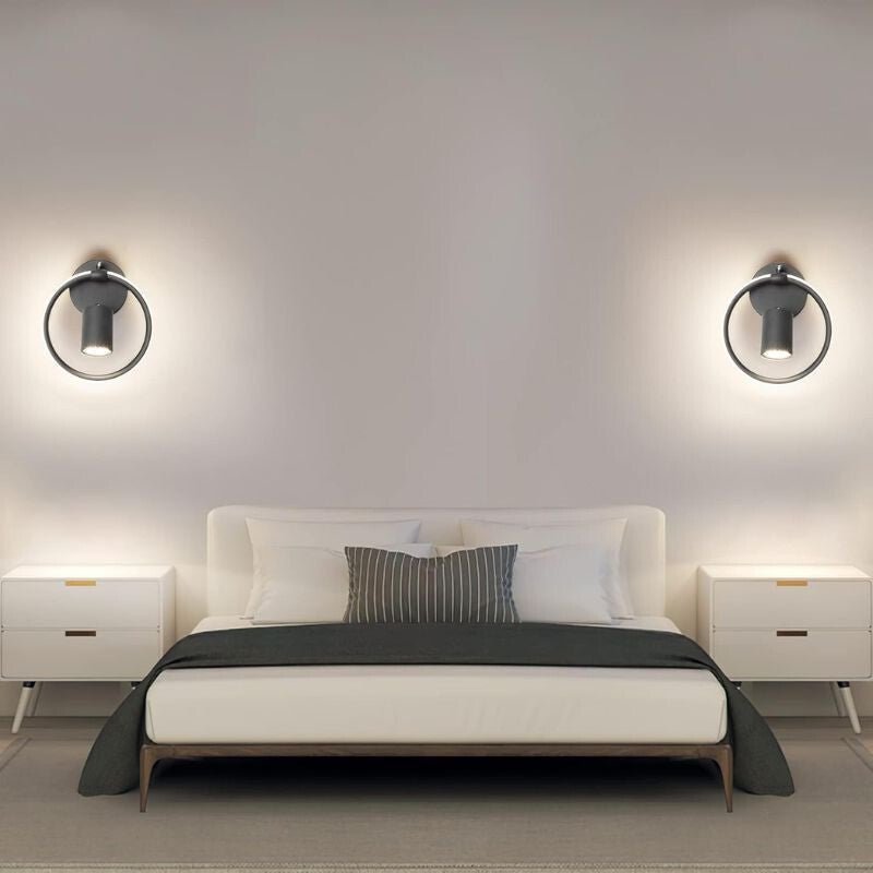 Ketom LED Fali Forgatható Lámpa 4000K 17W - Fekete - BShopy