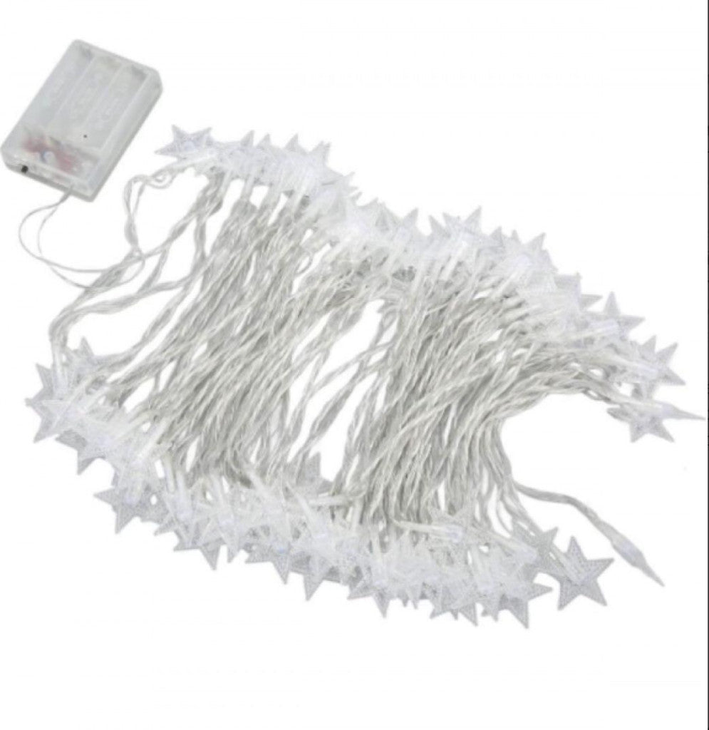 LED Csillagfény Dekoráció - 50 LED, 6 m, Csillag Alakú Füzér Partikhoz és Ünnepi Hangulathoz - BShopyX001KAJFS5_5