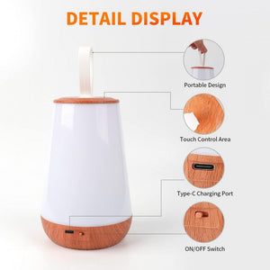 LED Éjszakai Lámpa - Faerezett Mintás, Meleg Fényű, Hálószobai Asztali Lámpa - BShopy