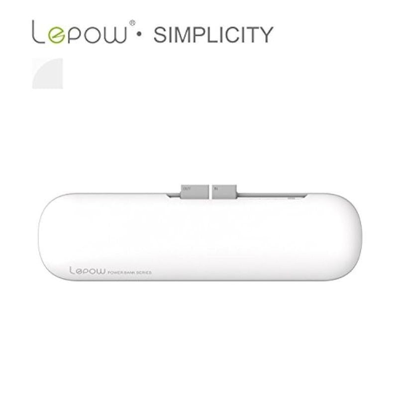 Lepow Simplicity 7800 mAh Hordozható Power Bank Fehér Színben - Külső Akkumulátor Telefonhoz - BShopy