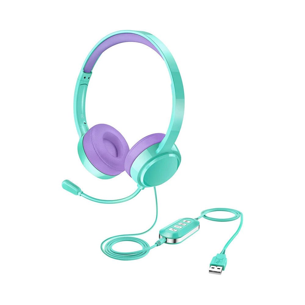 MPOW Gyerek Headset Menta - Lila Színben - Állítható és Kényelmes Fejhallgató - BShopy