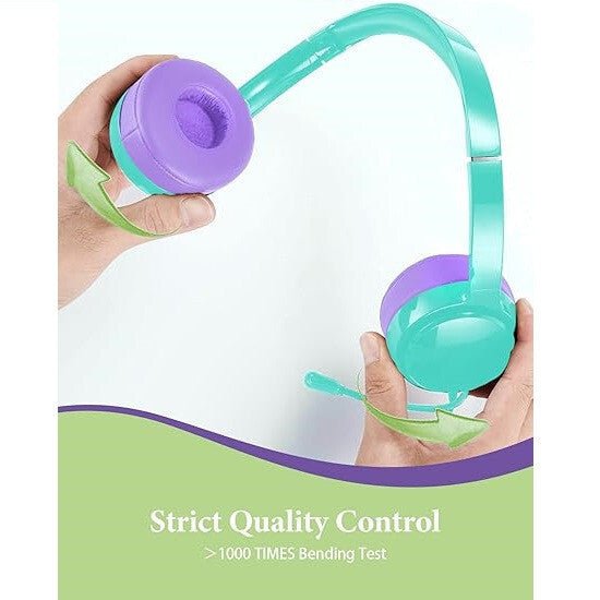 MPOW Gyerek Headset Menta - Lila Színben - Állítható és Kényelmes Fejhallgató - BShopy