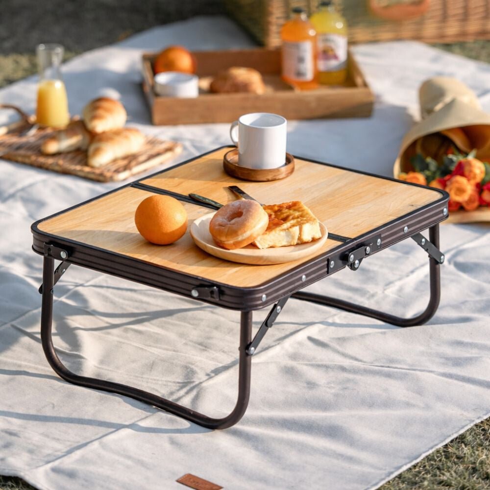 Naturehike Összecsukható Kempingasztal – MDF Asztallappal és Hordtáskával, 53 × 40 cm, Világos Natúr Fa Hatású - BShopy850055797604_1