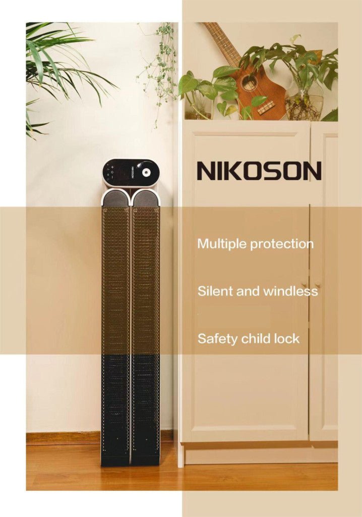 Nikoson Elektromos Fűtőtest Párásítóval – Energiatakarékos Grafén Légmelegítő Fürdőszobába, Nappaliba - BShopy