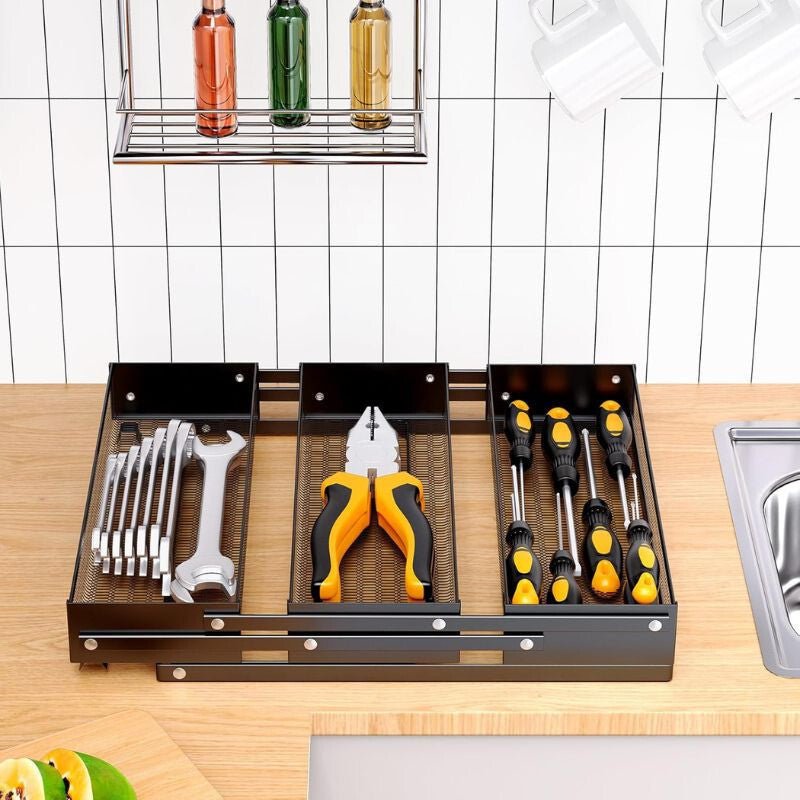 PKBD 3 Szintes Összecsukható Fém Fűszertartó – Helytakarékos Konyhai Tároló Polc - BShopyB0D1XZQ1VV_7