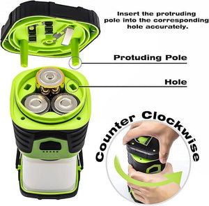 Pngos Zöld LED Hordozható Kempinglámpa Akkumulátorral - 10 LED - BShopy