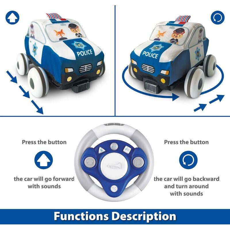 Puha Anyagú Távirányítós Autós Játék Babáknak Játékszőnyeggel (Rendőrautó) - BShopyG5572 - POA8698262_3