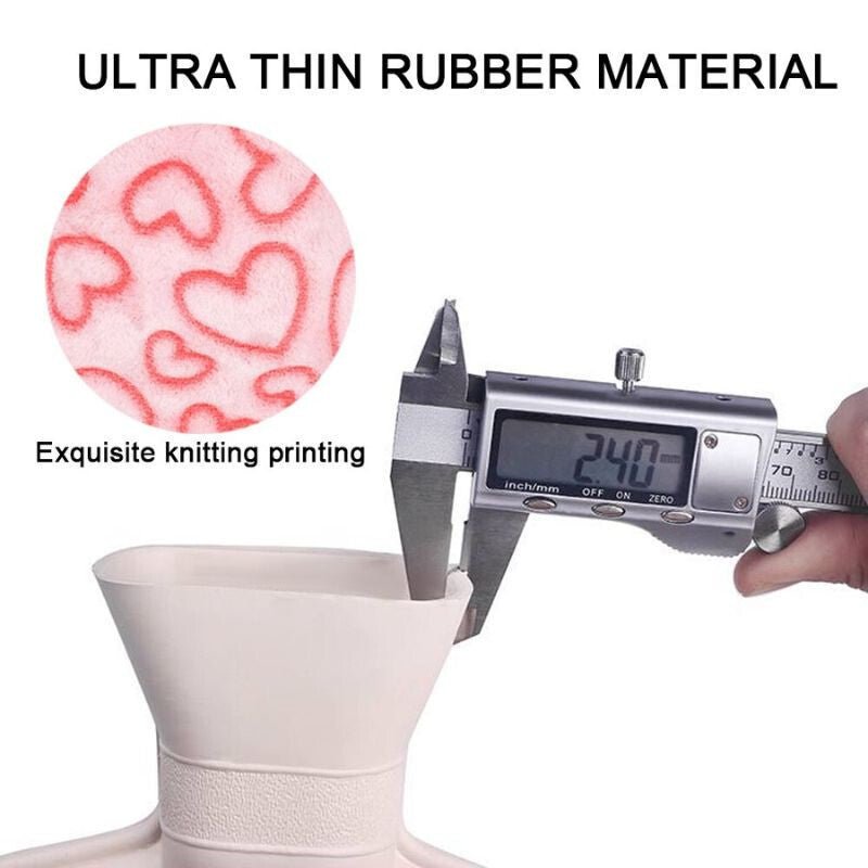 Rózsaszín Vizes Melegítő Palack Szív Mintával - Puha Huzattal, Kényelmes Melegítés - BShopyX001FIW1OR_4