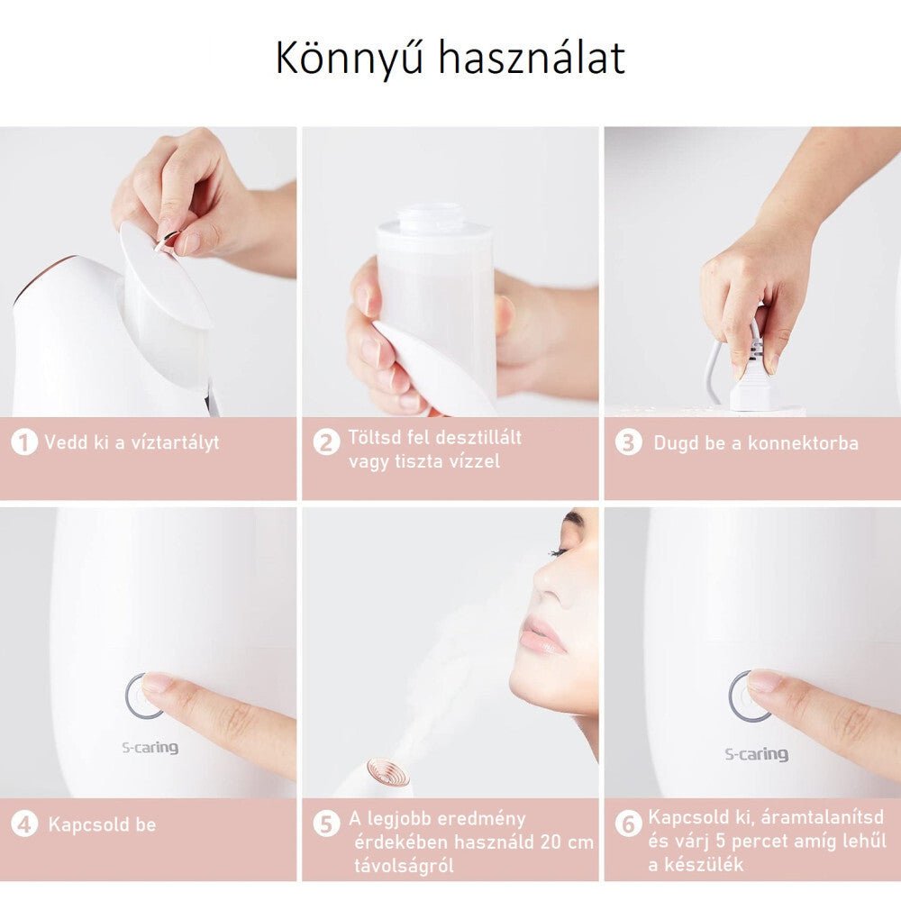 S‑caring Ionos Arcgőzölő - Mélytisztító és Hidratáló Készülék (Fehér) - BShopyX001GUEGM9_3