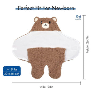 Soarwg Kids Babapólya 0 - 6 Hónapos Babáknak - Barna és Fehér, Puha, Meleg Pólya Újszülötteknek - BShopy