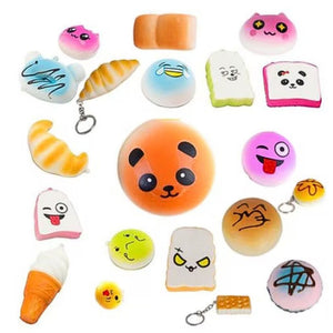 Squishy 30 db - os Stresszoldó Plüssfigura Csomag - Kulcstartóra, Táskára Rögzíthető - BShopy