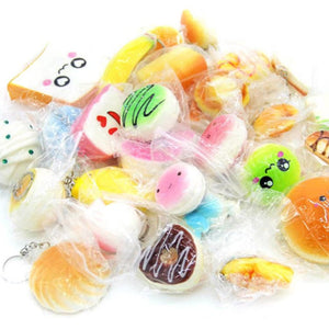 Squishy 30 db - os Stresszoldó Plüssfigura Csomag - Kulcstartóra, Táskára Rögzíthető - BShopy