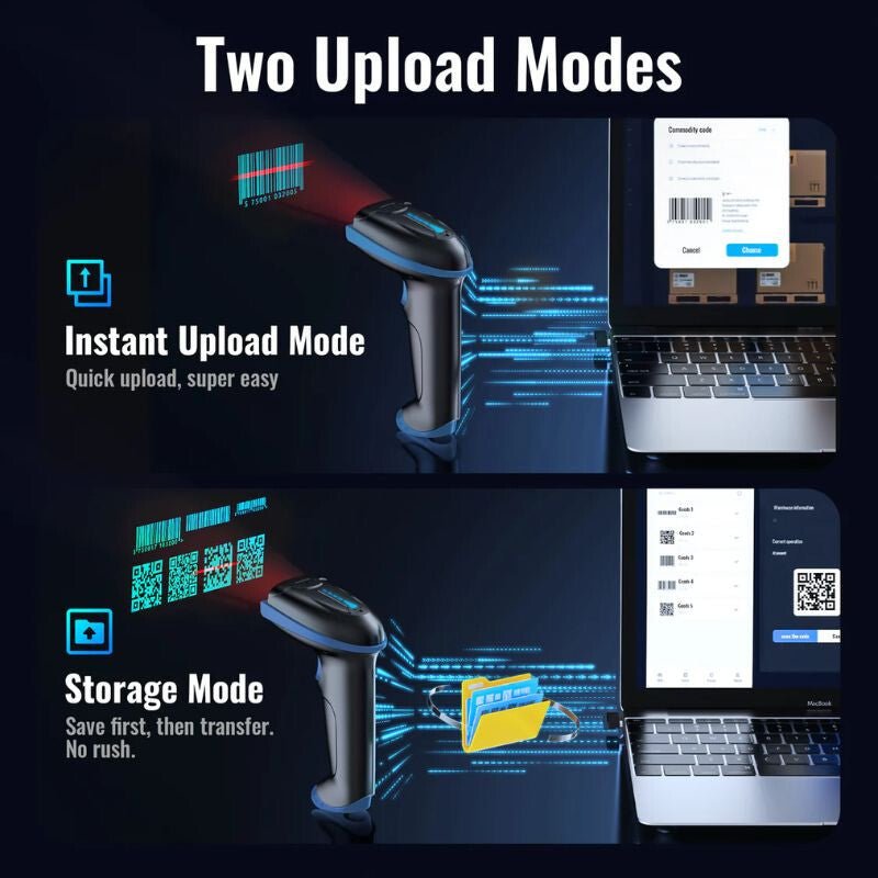 Tera D5100 Kék 2D Vezeték Nélküli Vonalkódolvasó – Gyors és Pontos Szkennelés - BShopy