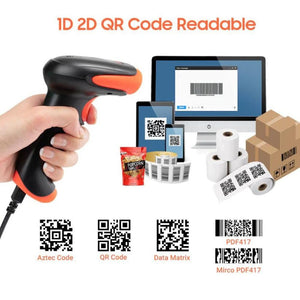 Tera HW0002 - Z Vezeték Nélküli 1D/2D/QR Vonalkódolvasó Állvánnyal – Zöld - BShopy