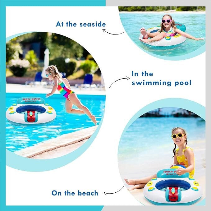 UFO - s Úszógumi Vízipisztollyal Gyermekeknek 2 - 10 Éves Korig 60cm - BShopy