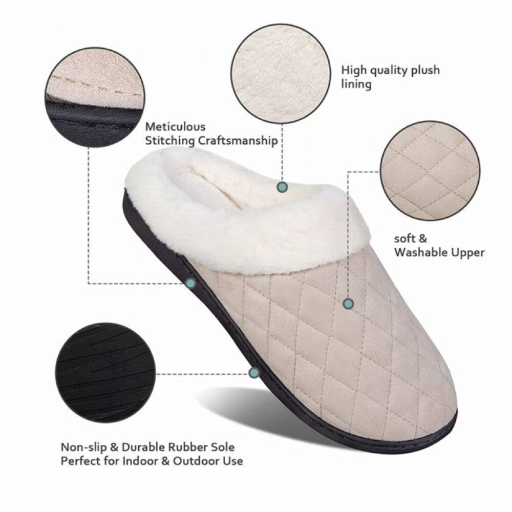 Ultraideas Memóriahabos Téli Mamusz – 46 - 47 - es Méret, Bézs Kényelmes Benti Papucs - BShopy46 - 47 Méretcsúszásgátló talpkényelmes mamuszX0012ZMYQX_4