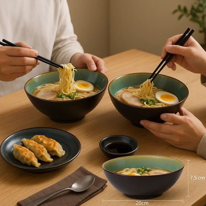 Urban Lifestyle Kerámia Rámentál Szett – 2 db Elegáns Tál Tésztákhoz és Konyhai Tálaláshoz - BShopy2 db kerámia rámentáldekoratív kerámia tálkerámia tál szettB07JVNKH9Z_4