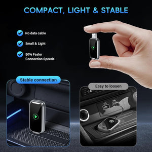 2 az 1 - ben Wireless CarPlay és Android Auto Adapter – Vezeték nélküli autós kapcsolat egyszerűen - BShopy