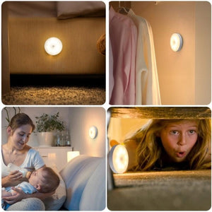 2 db 16 LED - es Mozgásérzékelős Éjszakai Lámpa – USB - s, Sárga Fényű - BShopy