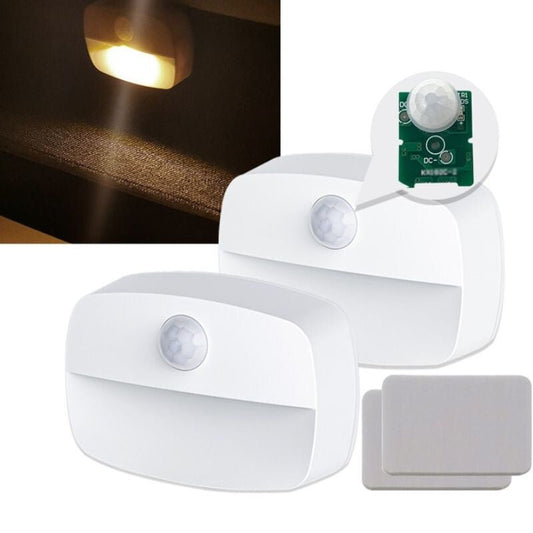 2 db Elemes LED Fali Lámpa Mozgásérzékelővel – Vezeték Nélküli, PIR Szenzoros - BShopy
