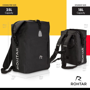 3 - az - 1 - ben Prémium Kerékpáros Táska – Hátizsák, Oldaltáska és Pannier egyben 18l - BShopy
