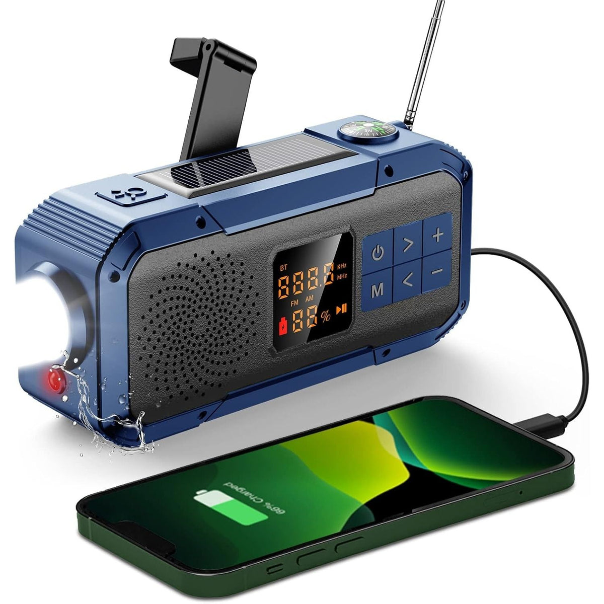 Multifunkční Rádio - Bluetooth, Powerbanka a Nouzové Světlo