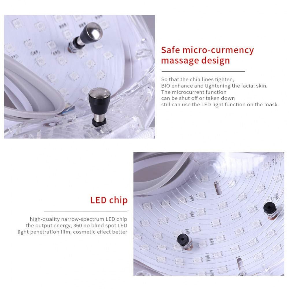 7 Színű LED arc - És Nyakmaszk, Fényterápiás Aknekezelő És Bőrfiatalító Eszköz - BShopy